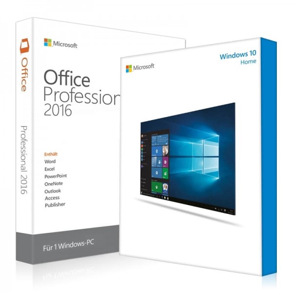 Windows 10 home + Office 2016 Professional