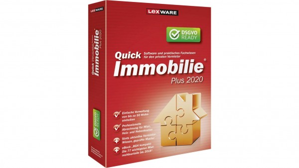 Lexware QuickImmobilie Plus 2020, 50 Wohneinheiten, 365 Tage Version