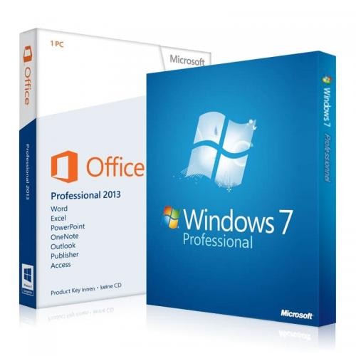 Windows 7 Professional + Office 2013 Professional Download + Lizenzschlüssel