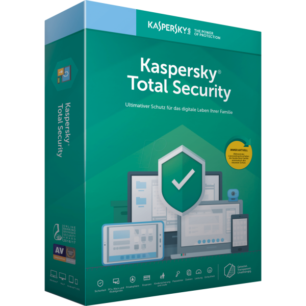 Kaspersky Total Security 2022, 1 Gerät, 2 Jahre Vollversion